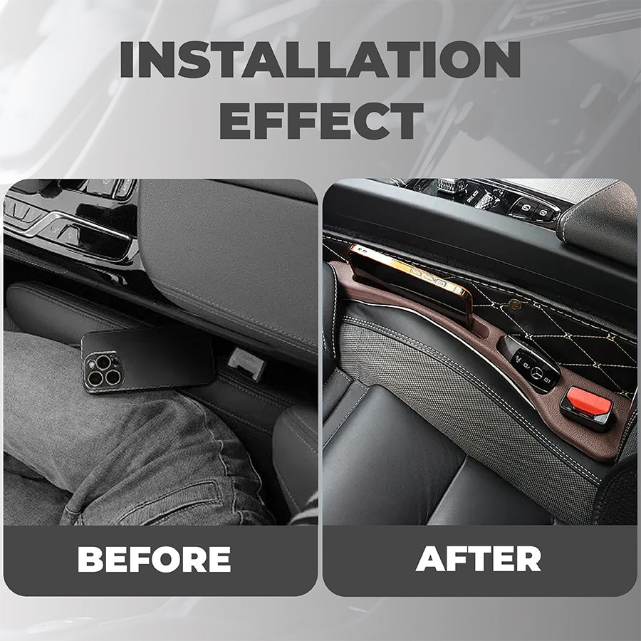 🔥Last Day 50% OFF🔥 Universal Car Seat Gap Filler Strip – Anti-Drop Pad with Seatbelt Slot