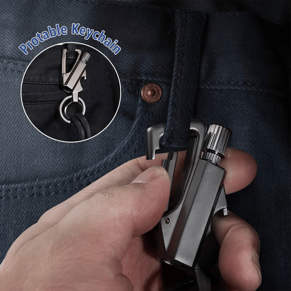 Almost Gone-💥Permanent Match Infinity Lighter with Multitool Keychain Bottle Opener