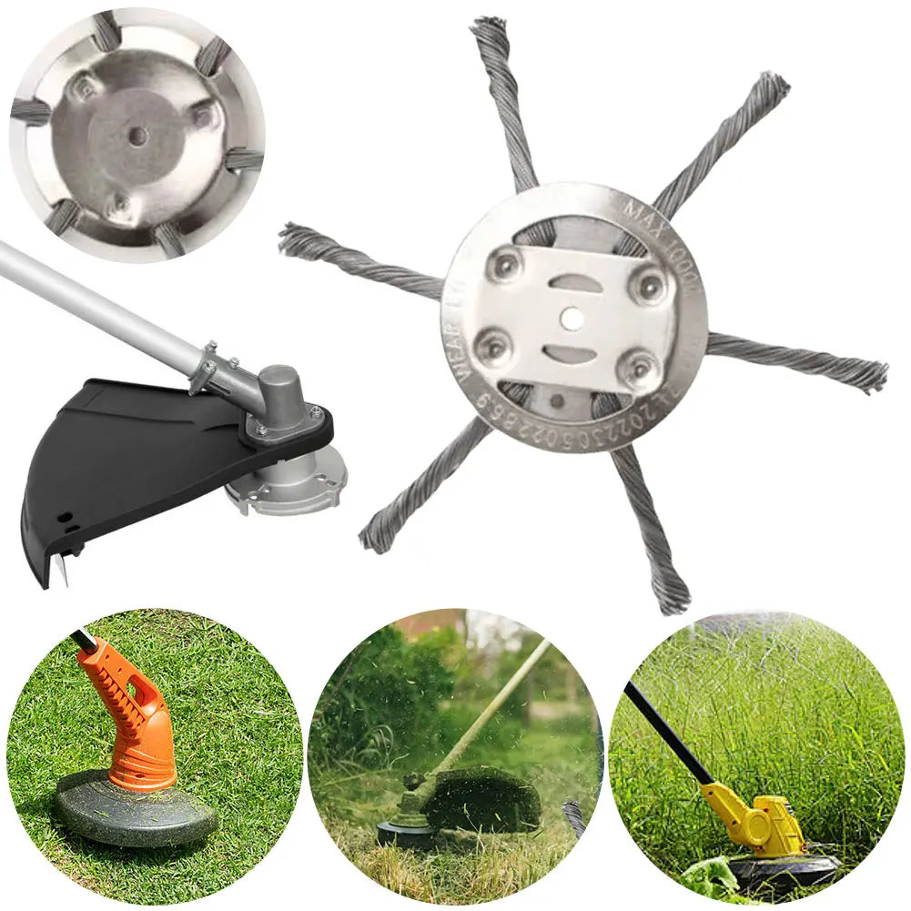 🔥👨‍🌾6 inch Steel Wire Brush Cutter Trimmer Head