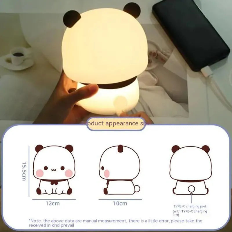Kawaii Bear Panda Led Night Light Lamp