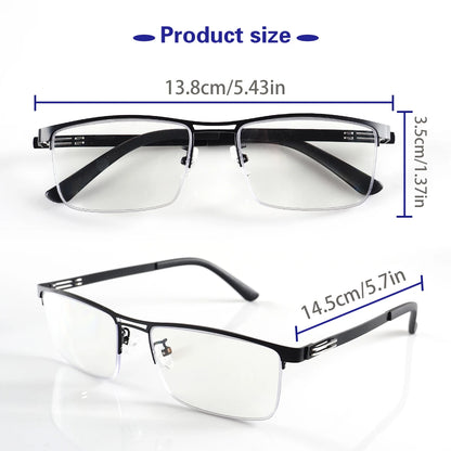 TITANIUM MULTI-FOCUS READING GLASSES PHOTOCHROMIC PROGRESSIVE DOUBLE LIGHT ANTI-BLUE LIGHT