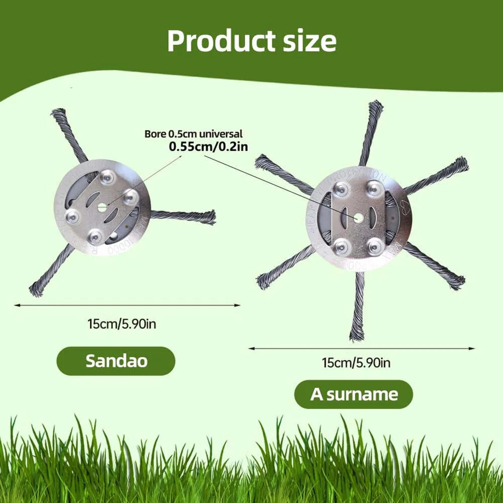 🔥👨‍🌾6 inch Steel Wire Brush Cutter Trimmer Head