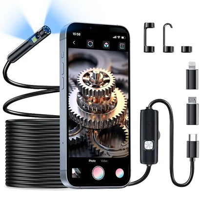 🔎 Plug-and-Play Endoscope Camera – Compatible with Android & iPhone & ipad for Direct Connection
