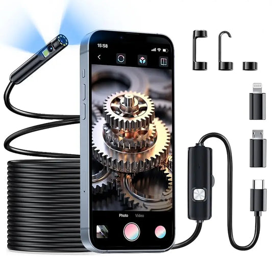 🔎 Plug-and-Play Endoscope Camera – Compatible with Android & iPhone & ipad for Direct Connection