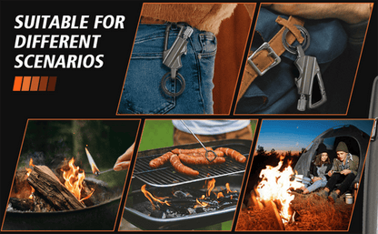 Almost Gone-💥Permanent Match Infinity Lighter with Multitool Keychain Bottle Opener