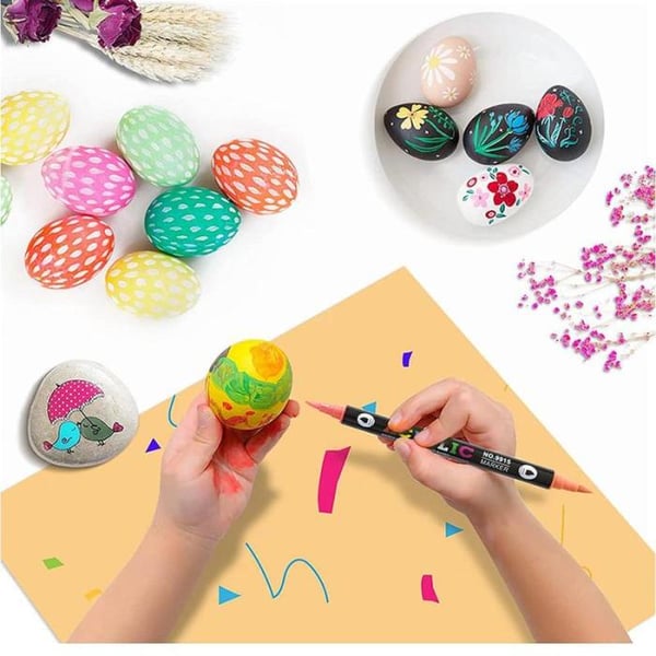 🎨Last Day 🔥 Dual Tip Acrylic Paint Pen Marker - 24/48/72/120 Colors